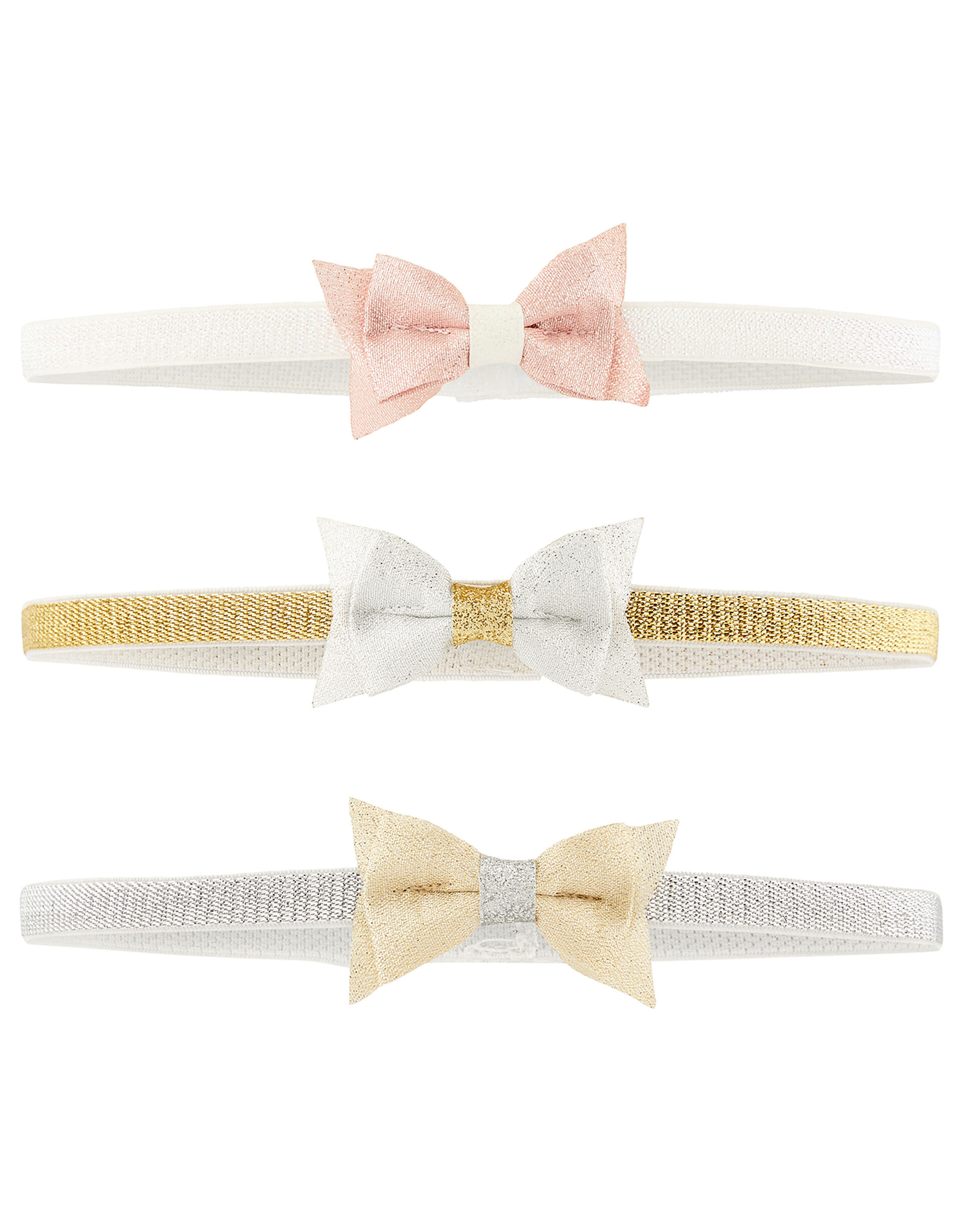 Baby Shimmer Bow Bando Multipack, , large