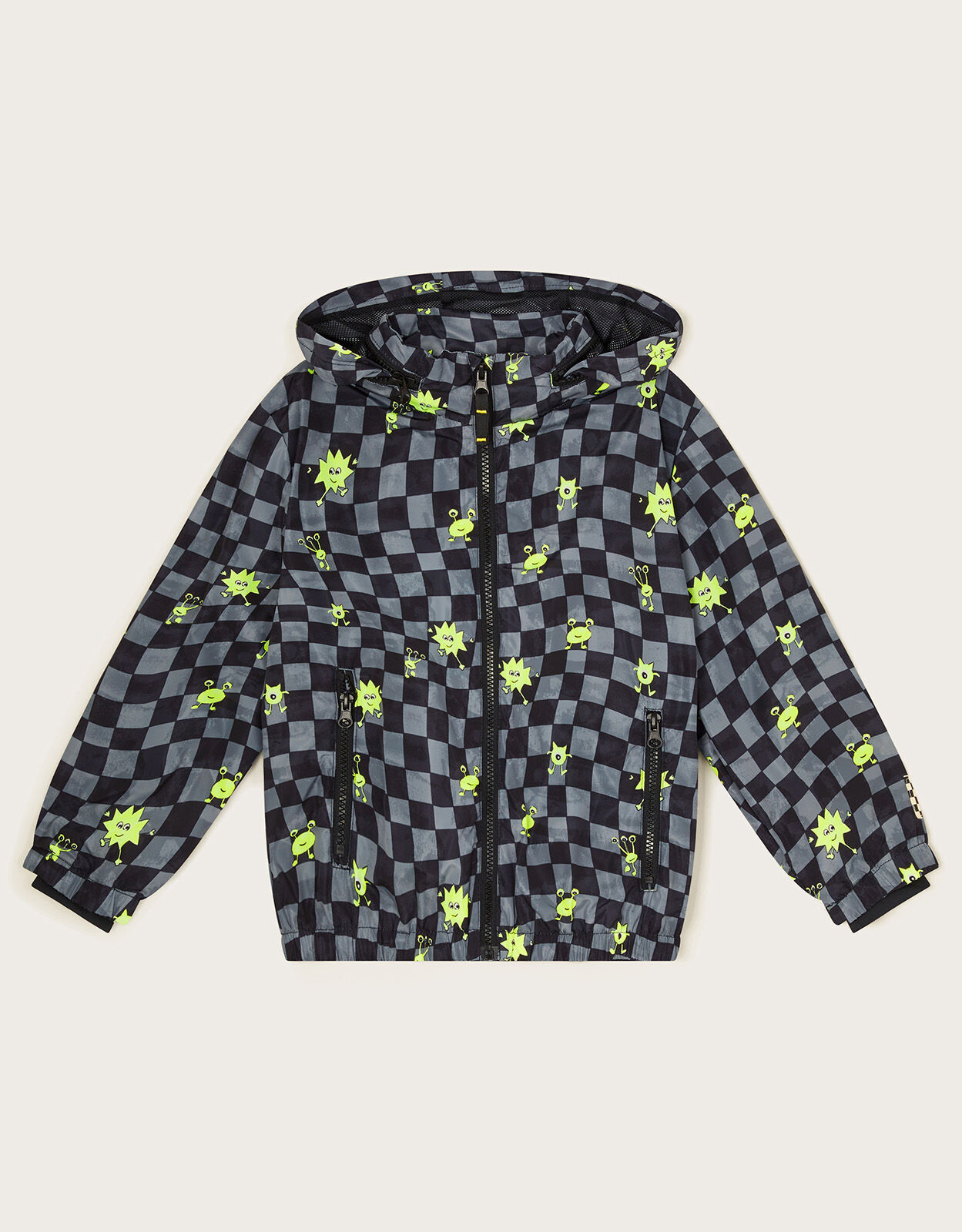 Checkerboard windbreaker deals