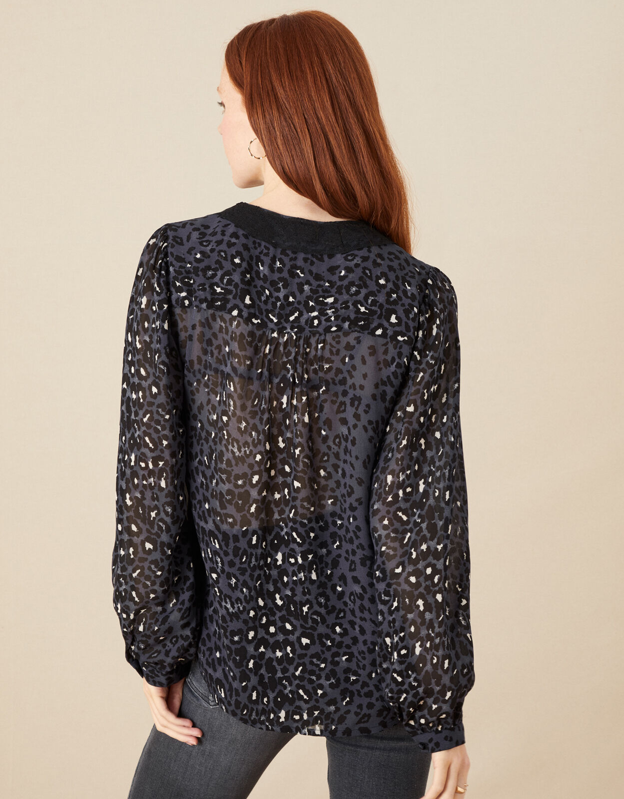 Haut Femme A.n.a - Imprimé Animalier Manches Courtes - Taille 2X Plus - Occasion Très Bon état - Haut Tunique Léger