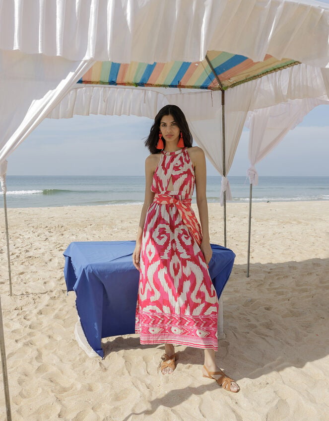 Ikat Maxi Pink Dress main image 0