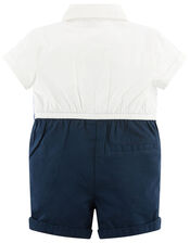 Newborn Smart Dungarees Set , Blue (BLUE), large