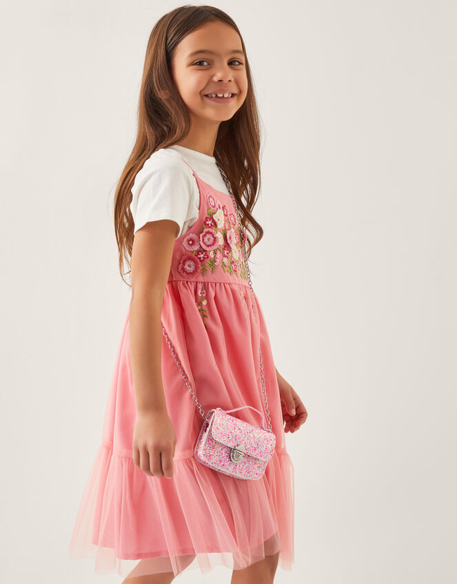 Mini Glitter Satchel Bag, , large