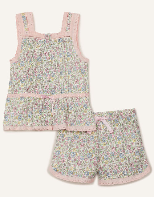 Rosie Ditsy Jersey Pyjama Set, Pink (PINK), large