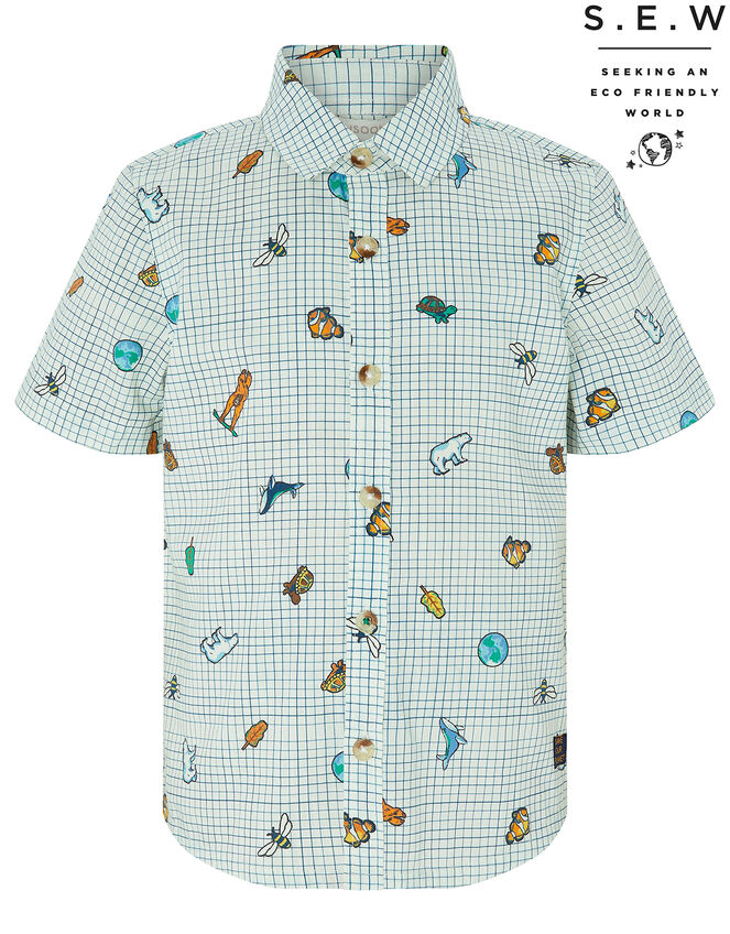 Jackson Save Our Planet Shirt in Organic Cotton, Ivory (IVORY), large