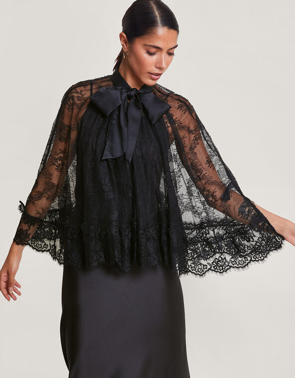 black lace cape