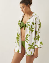 Isla Palm Print Shirt , Green (GREEN), large