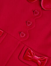 Scallop Collar Coat, Red (BURGUNDY), large