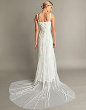 Holly Embellished Cowl Neck Bridal Dress, Ivory (IVORY), large