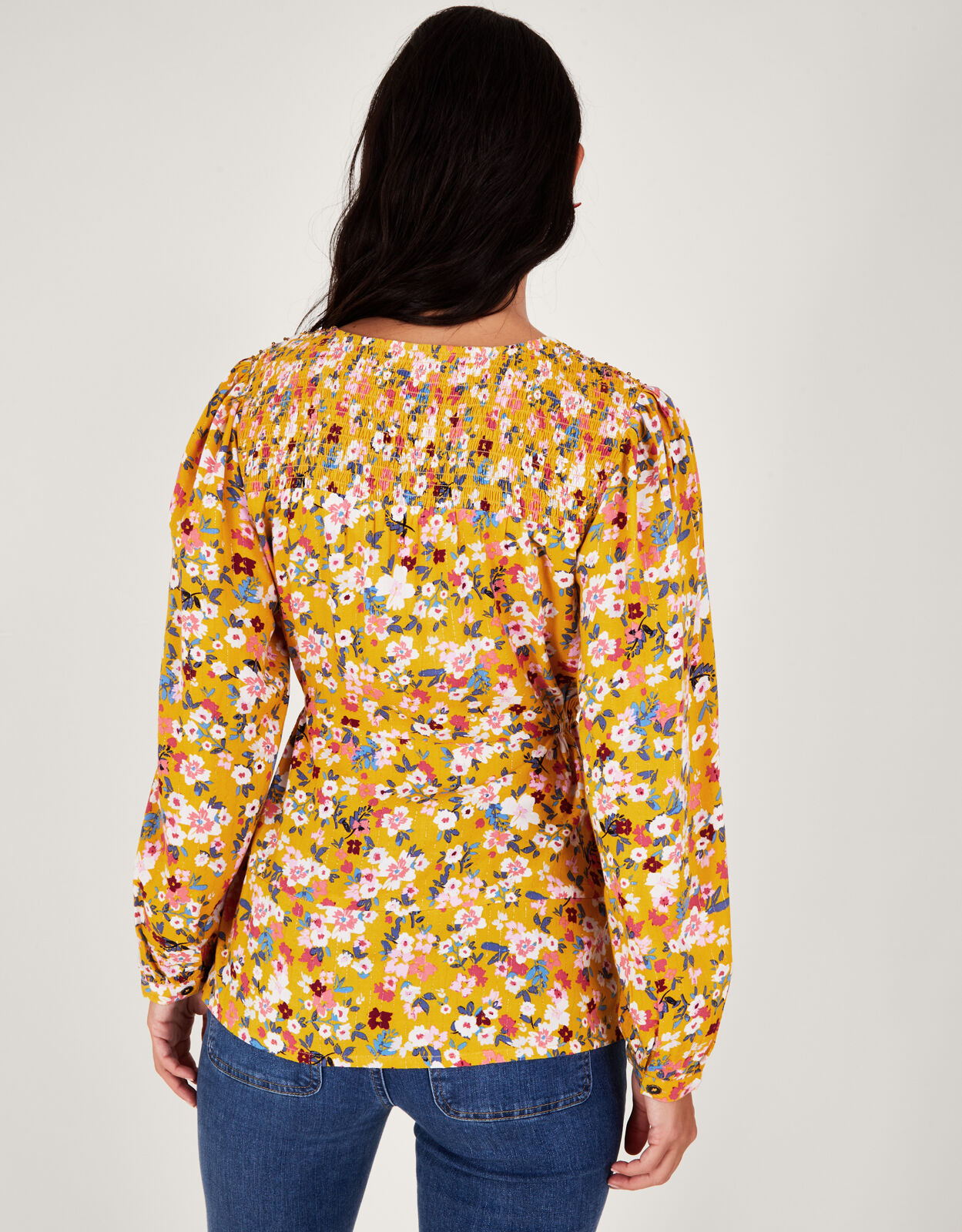 Ditsy Floral Top Yellow Tops T shirts Monsoon UK