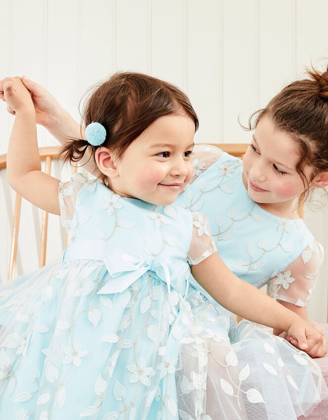 Baby Floral 3D Dress, Green (MINT), large