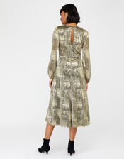 Vanessa Twist Maxi Dress, Gold (GOLD), large