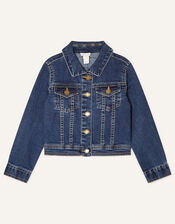 Sequin Unicorn Denim Jacket , Blue (BLUE), large
