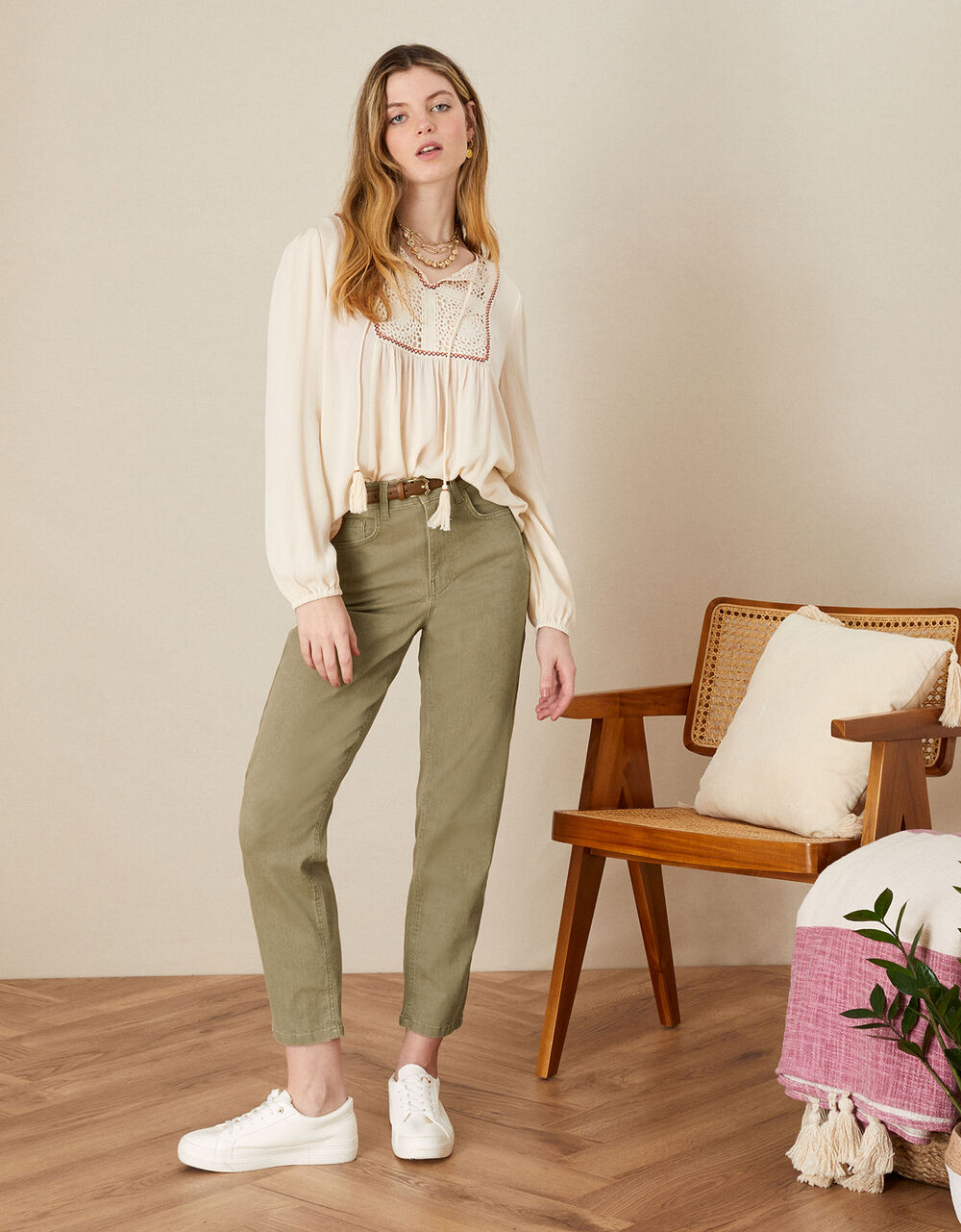 Women Women's Clothing | Clarissa Clay Dye Jeans Green - YV21012