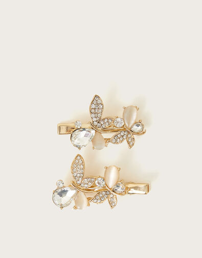 2-Pack Jewel Butterfly Hair Clips, , large