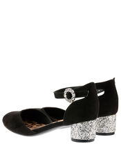 Ada Two-Part Glitter Shoes, Black (BLACK), large