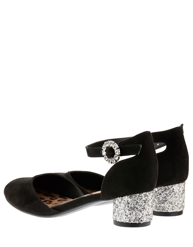 Ada Two-Part Glitter Shoes, Black (BLACK), large