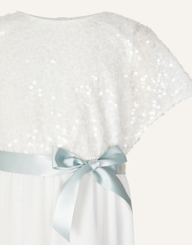 Sequin Cape Sleeve Jumpsuit , Ivory (IVORY), large