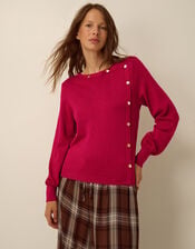 Beryl Button Jumper, Red (RED), large