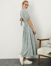 Ditsy Print Midi Dress in LENZING™ ECOVERO™, Blue (BLUE), large