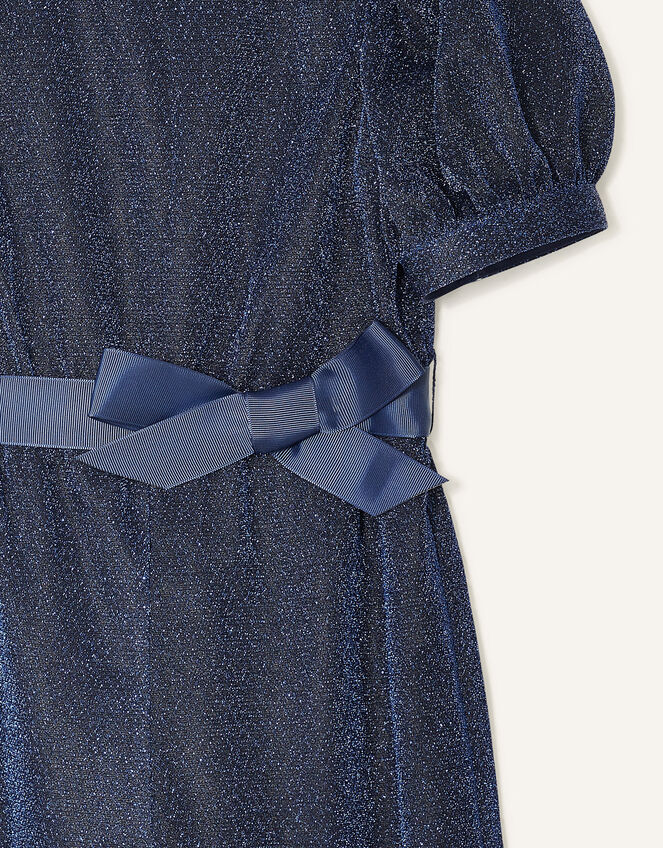 Erin Sparkle Puff Sleeve Jumpsuit, Blue (NAVY), large