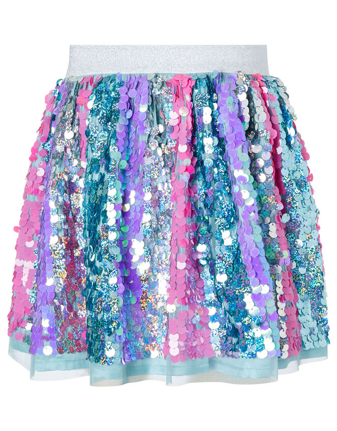 Multicolour Sequin Stripe Skirt, Multi (MULTI), large