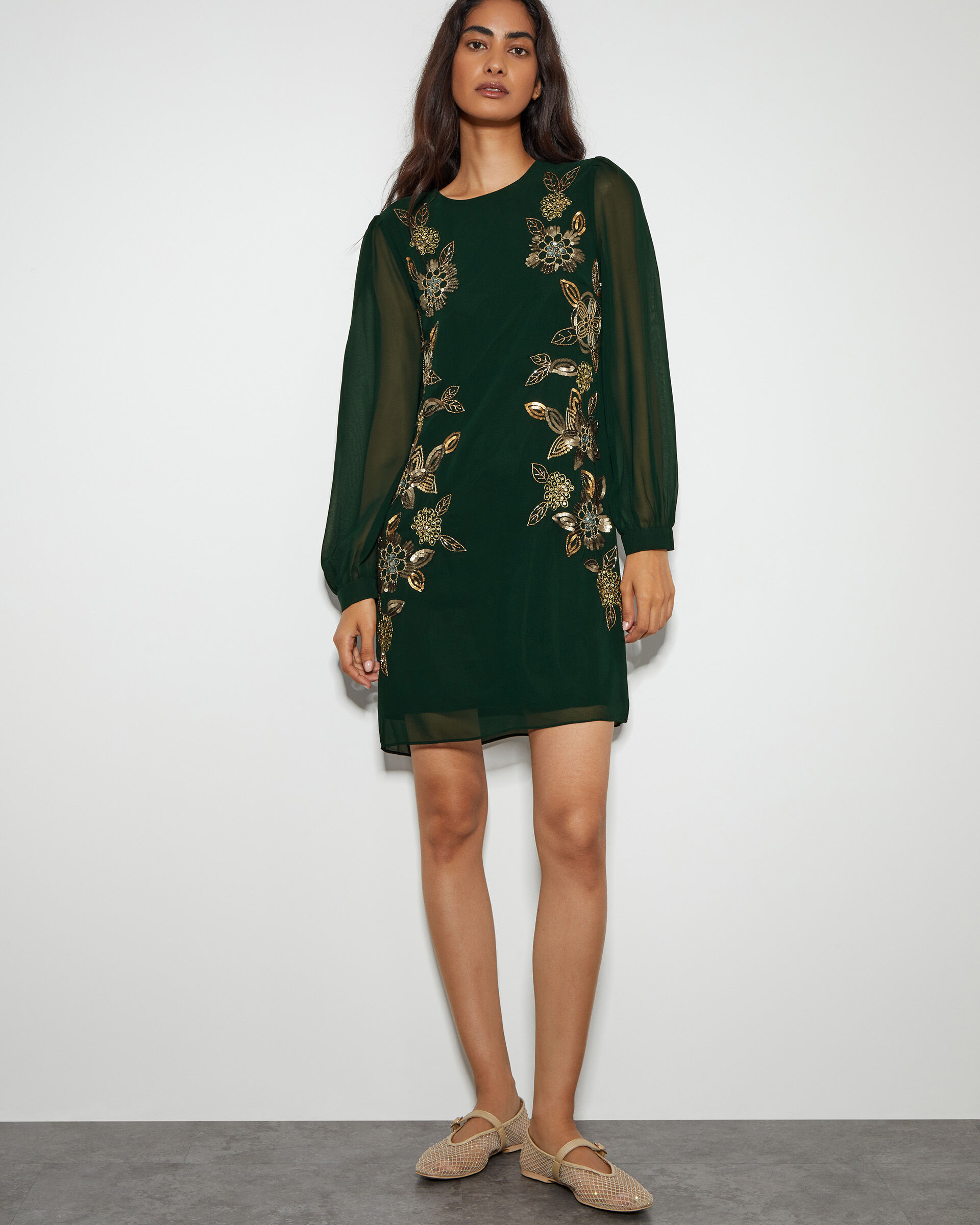 Monsoon green lace dress clearance