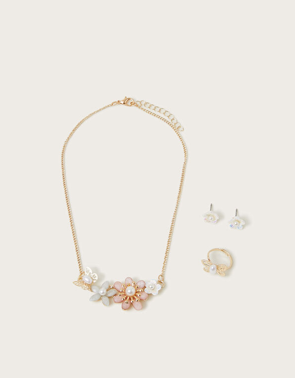 Gardenia Floral Jewellery Set, , large
