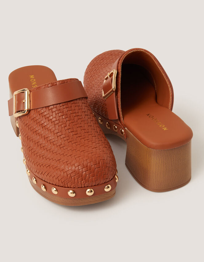 Celia Clog Sandals, Tan (TAN), large