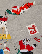 Ski Dogs Christmas Sweatshirt, Grey (GREY), large