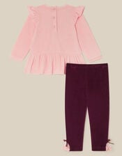 Baby Embellished Deer Top & Leggings Set, Pink (PINK), large