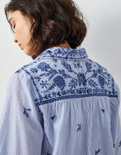 East Teleri Stripe Blouse, Blue (BLUE), large