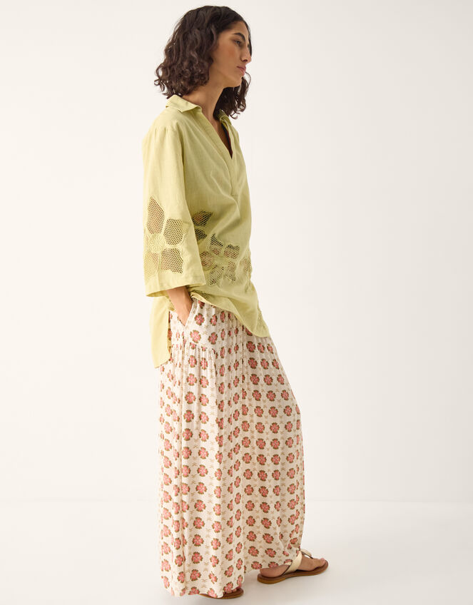 Joanna Cutwork Beach Shirt Green