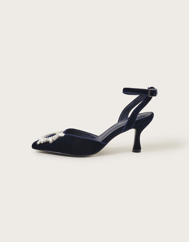 Brooch Kitten Heels, Blue (NAVY), large