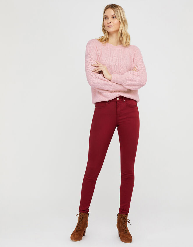 Carly Cable Knit Jumper, Pink (PINK), large