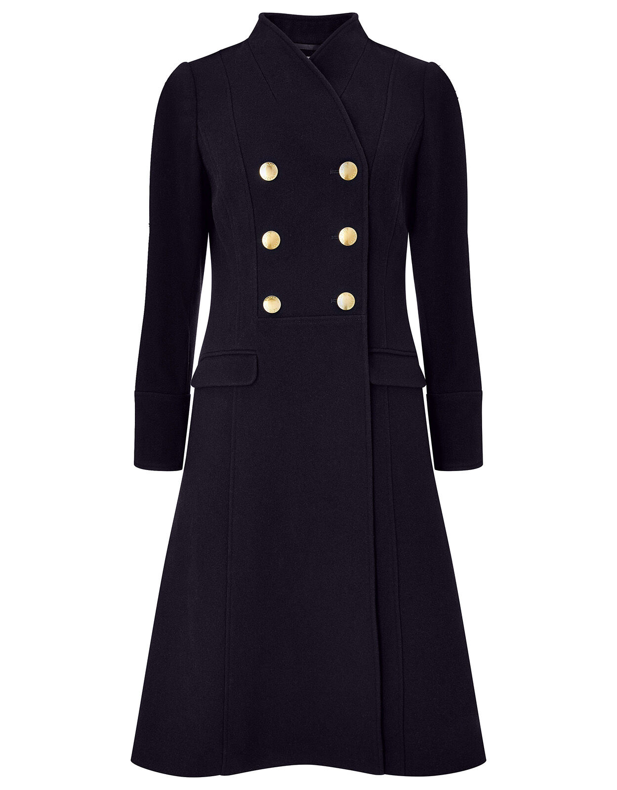 Ladies navy military style coat online