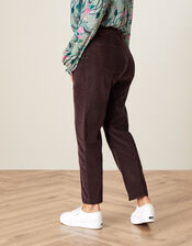 Chocolate Cord Straight Trousers, Brown (CHOCOLATE), large
