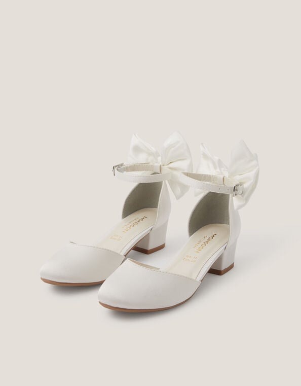 Sara Bow Two Part Heels, Ivory (IVORY), large
