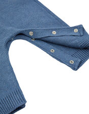 Dino Knit Dungarees, Blue (BLUE), large