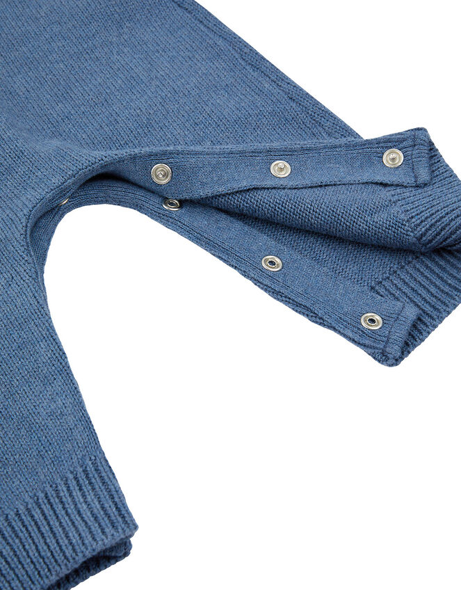 Dino Knit Dungarees, Blue (BLUE), large