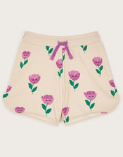 Tulip Print Jersey Shorts, Pink (PINK), large