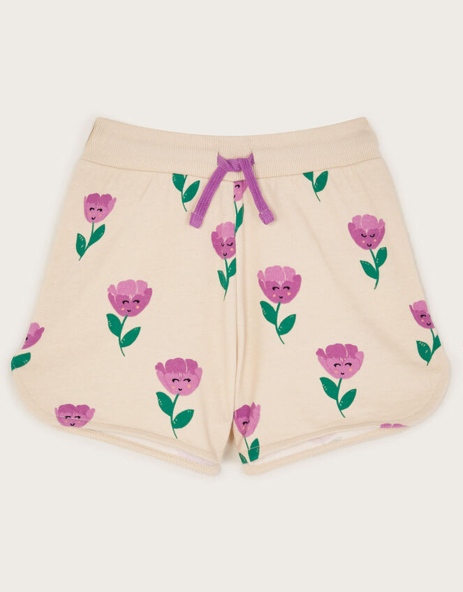 Tulip Print Jersey Shorts, Pink (PINK), large