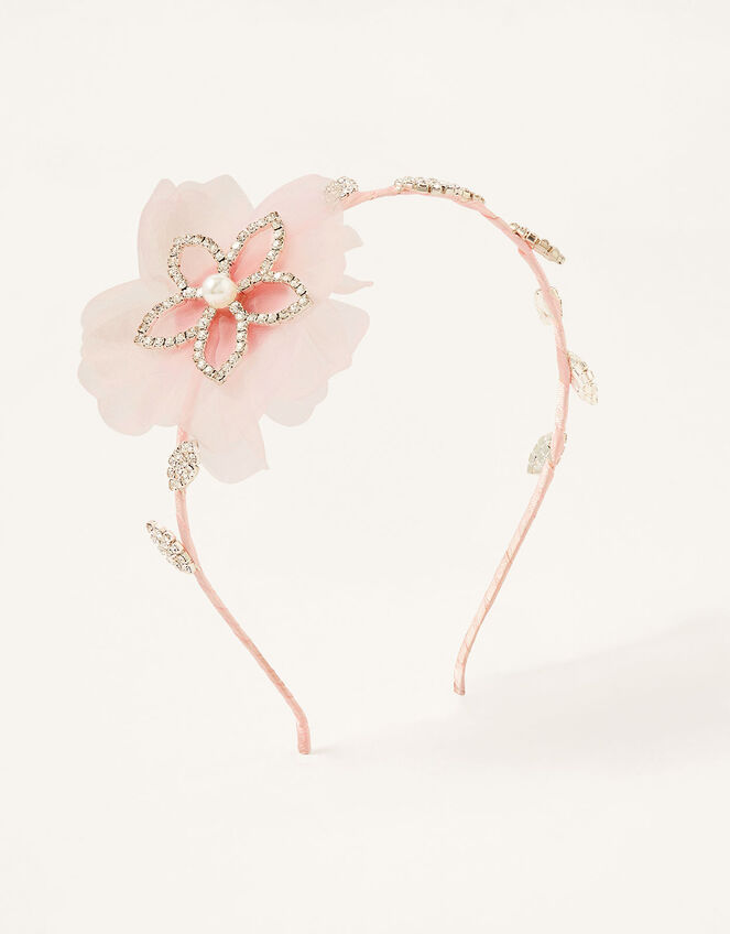 Posie Flower Diamante Headband, , large