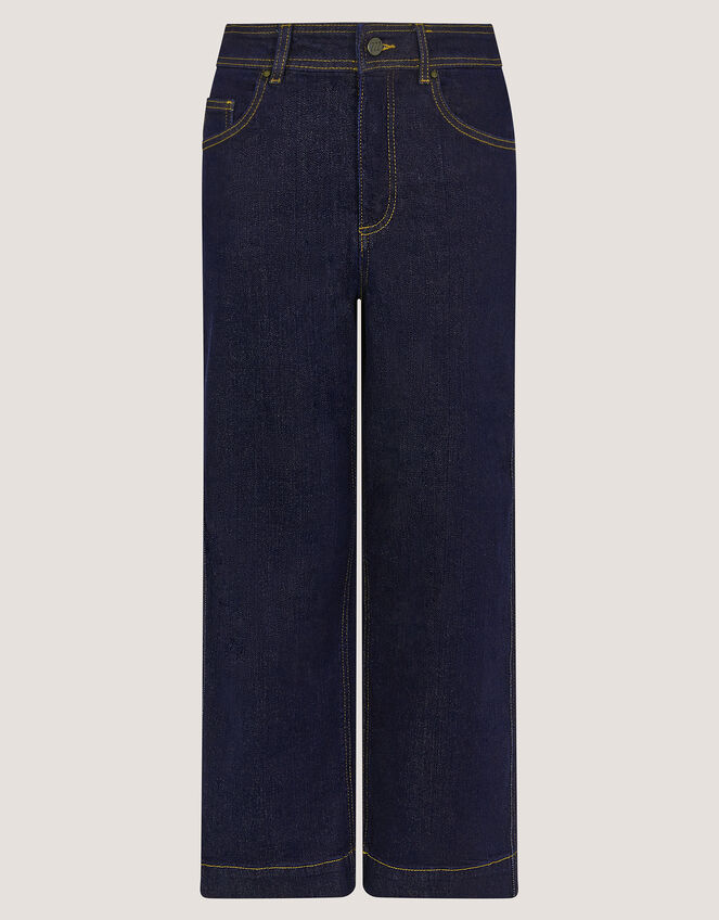 Hallie Regular Cropped Wide Leg Jeans, Blue (INDIGO), large