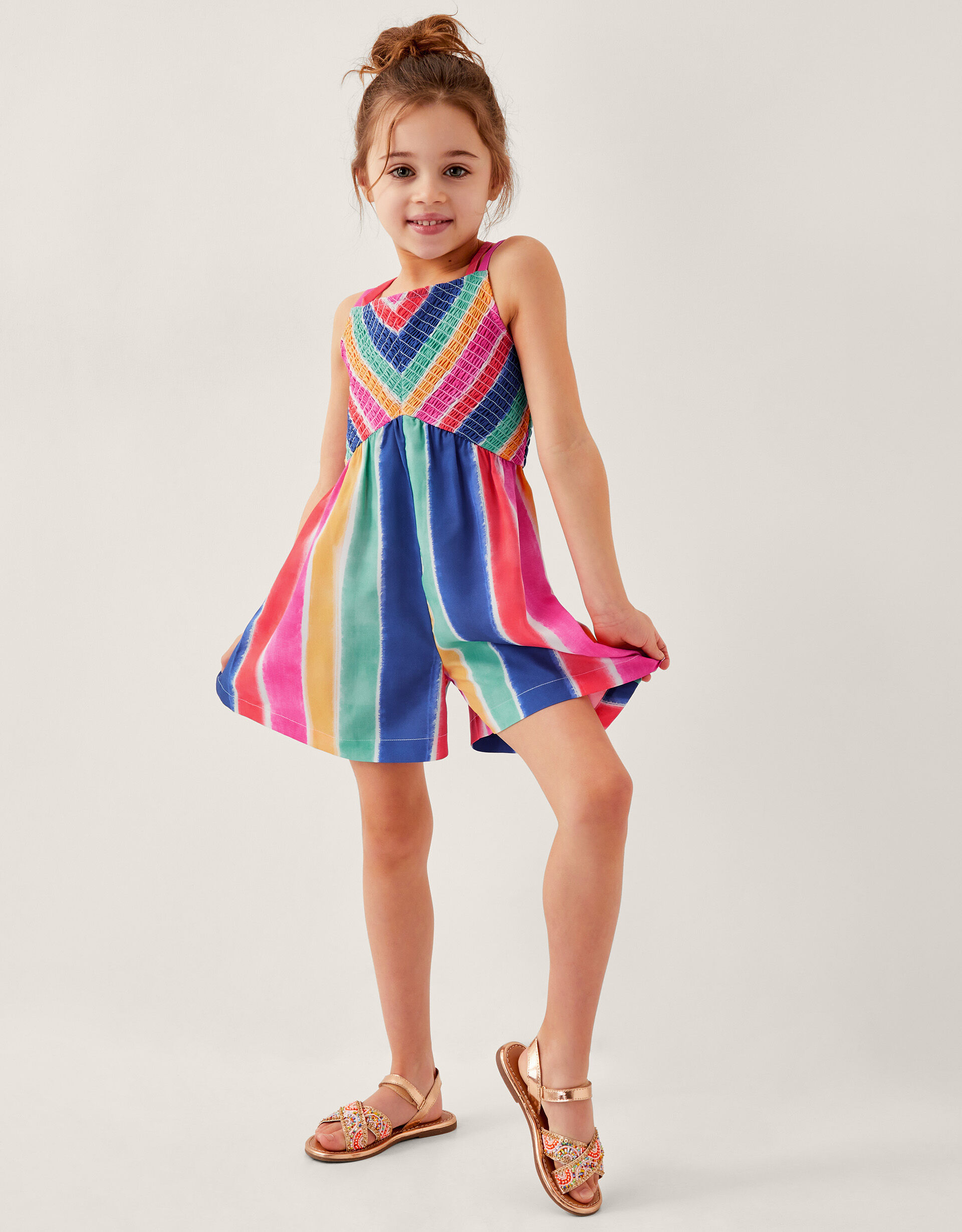 Strappy Stripe Playsuit Multi