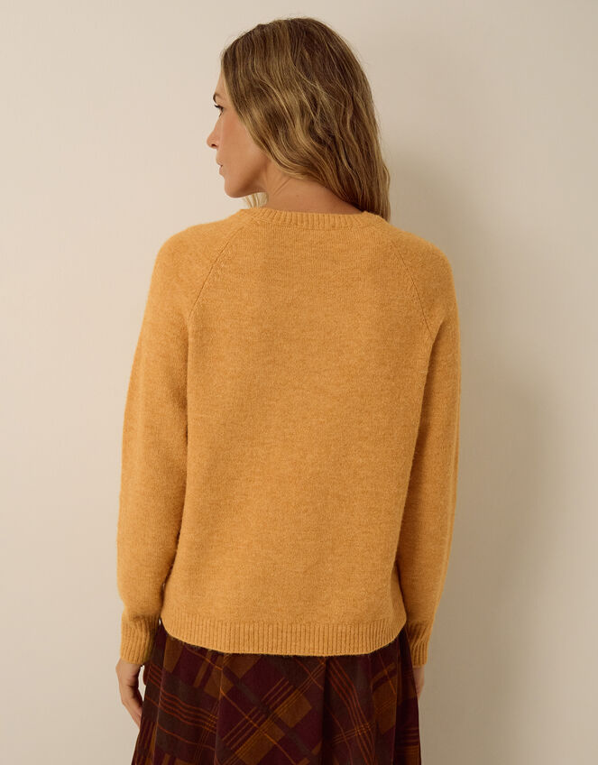 Bray Asymmetrical Button Jumper, Yellow (OCHRE), large