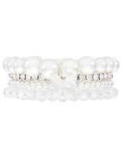 Pearl and Crystal Bracelets with Butterfly Charm, , large