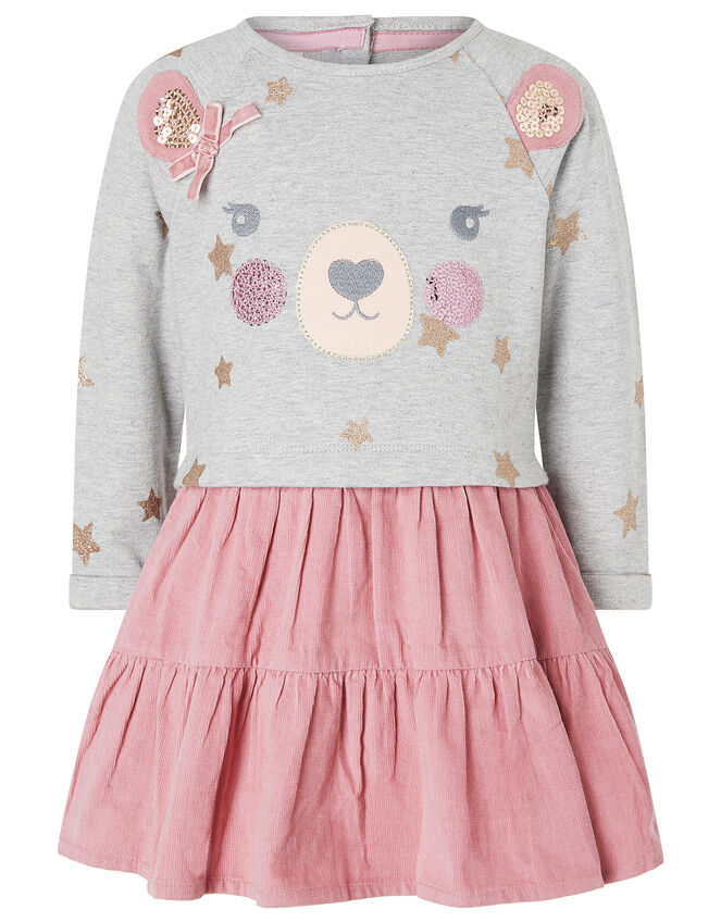 Baby Bear 2-in-1 Dress in Pure Cotton, Pink (PINK), large
