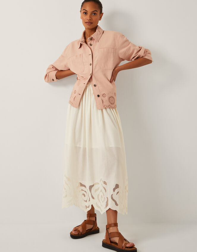 Belle Broderie Shacket, Pink (PINK), large