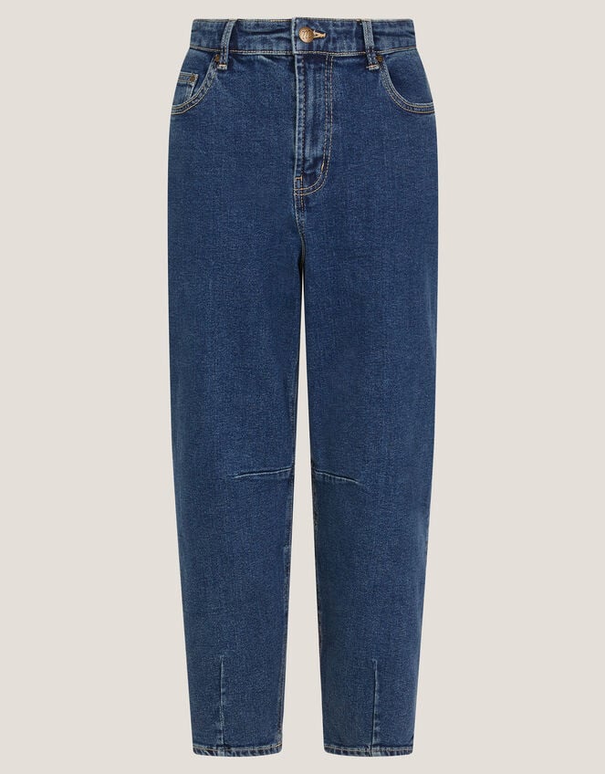 Dina Darted Barrel Jeans, Blue (MID AUTHENTIC BLUE), large