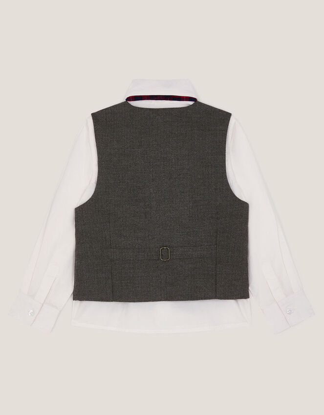 3-Piece Waistcoat & Shirt, Grey (GREY), large